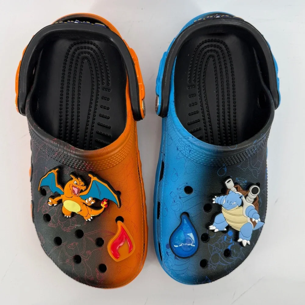 Crocs Pokemon Versus Classic Clog Charizard Blastoise Black Men 7/Women 9 Charm